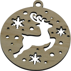 Csodaszarvas csillagokkal karacsonyfadísz