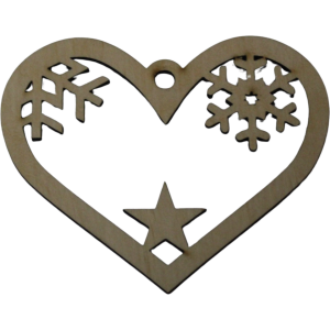 Szív alakú  karacsonyfadísz