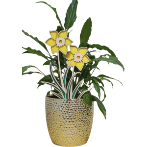 Kézzel készült nárcisz alakú virág